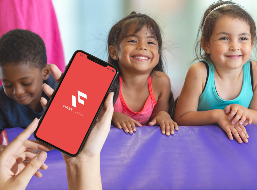 Toddlers in gymnastics class